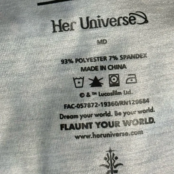 Star Wars tank top, her universe, size medium New black blue universe designe - Picture 8 of 10